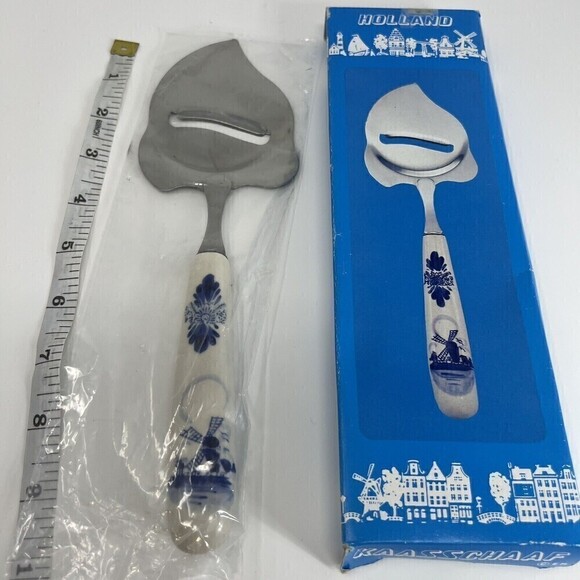 Kaasschaaf Ceramic Handle Windmill Cheese Slicer Stainless Steel New Old Stock - Picture 1 of 8